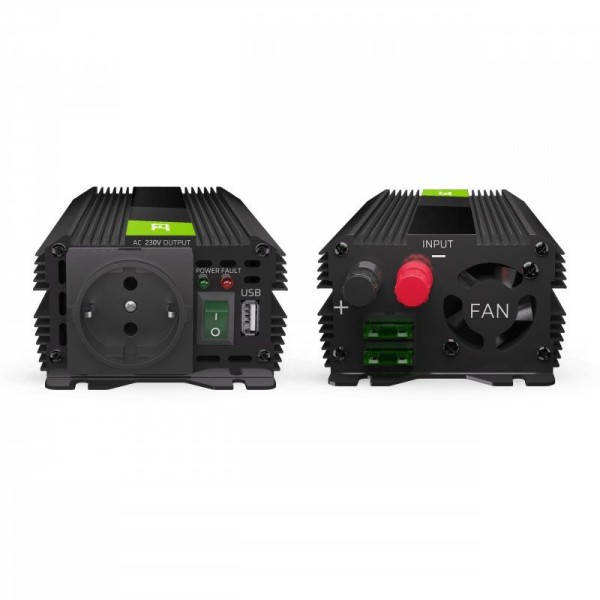 Автомобільний інвертор з 24В на 220В Green Cell Pro 500W/1000W з USB (INVGC04)