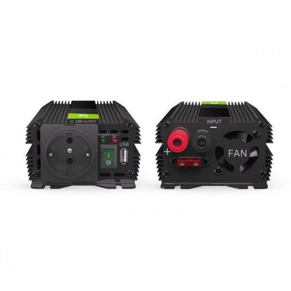 Автомобільний інвертор з 12В на 220В Green Cell Pro 300W/600W з USB