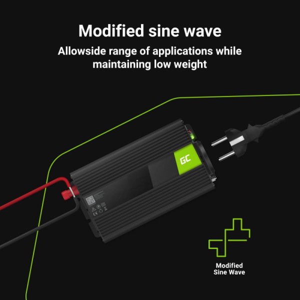 Автомобільний інвертор з 12В на 220В Green Cell 500W/1000W