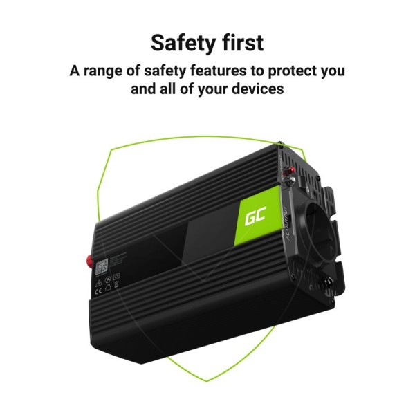 Автомобільний інвертор з 12В на 220В Green Cell 500W/1000W