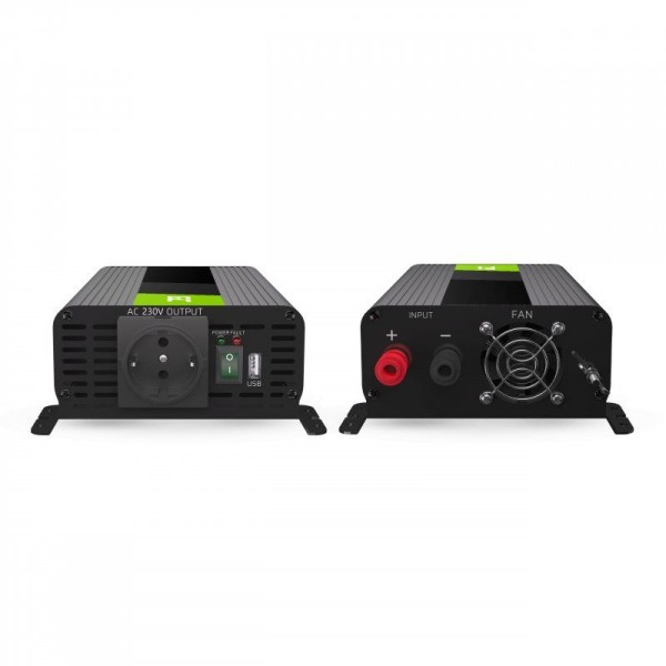 Автомобільний інвертор з 12В на 220В Green Cell Pro 300W/600W чиста синусоїда