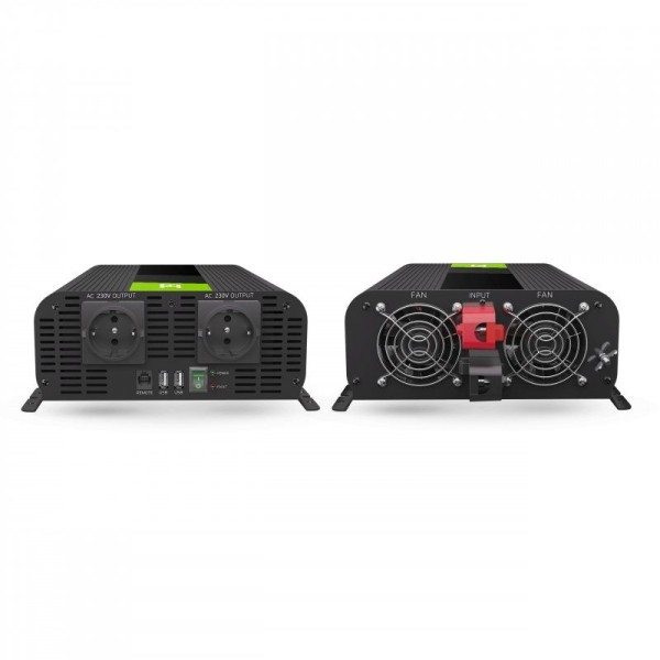 Автомобільний інвертор з 12В на 220В Green Cell Pro 2000W/4000W чиста синусоїда