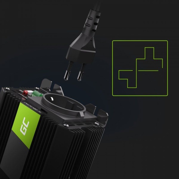 Автомобільний інвертор з 12В на 220В Green Cell Pro 150W/300W з USB