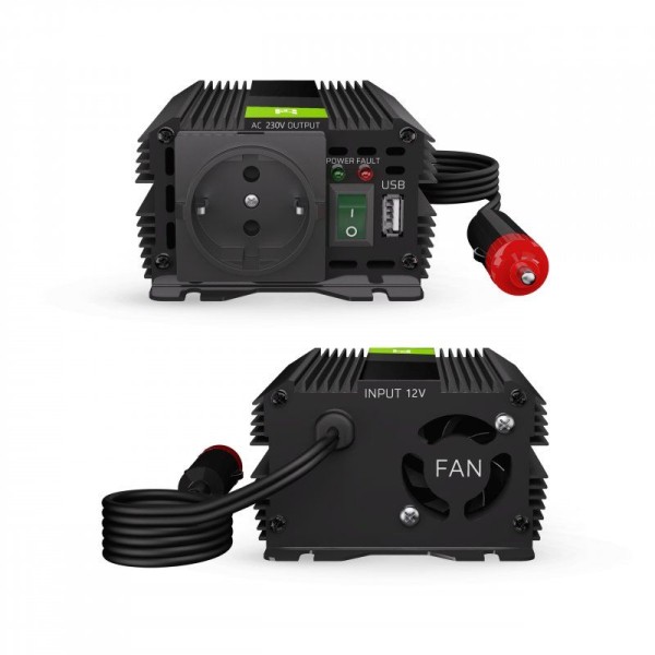 Автомобільний інвертор з 12В на 220В Green Cell Pro 150W/300W з USB