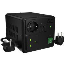 Перетворювач напруги 110V ⇄ 230V Green Cell 800Вт, 1000Вт EU UK USA