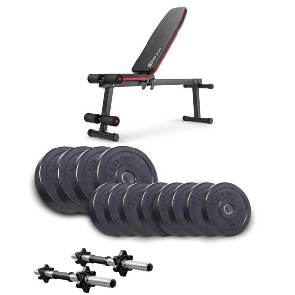 Набір Elitum Titan гантелі 2х21кг з лавою HS-1010 Pro