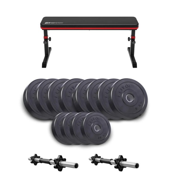 Набір Elitum Titan гантелі 2х26кг з лавою HS-1025 Pro