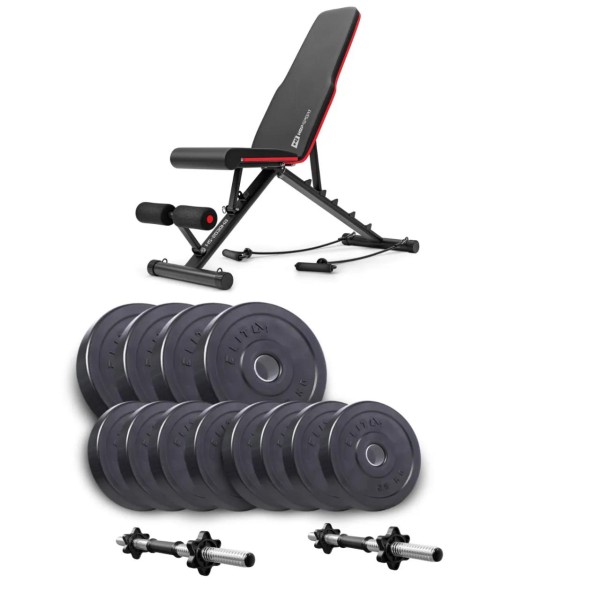 Набір Elitum Titan гантелі 2х21кг з лавою HS-2030 HB