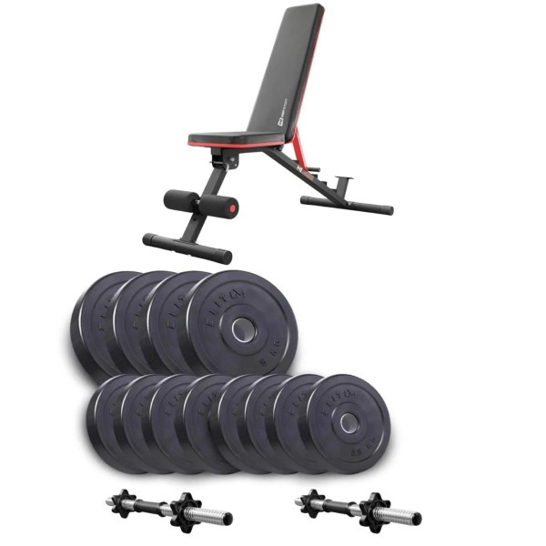 Набір Elitum Titan гантелі 2х21кг з лавою Hop-Sport HS-2050 HB