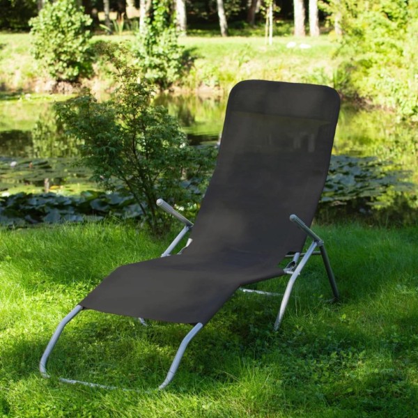Крісло-шезлонг Jumi розкладний чорний