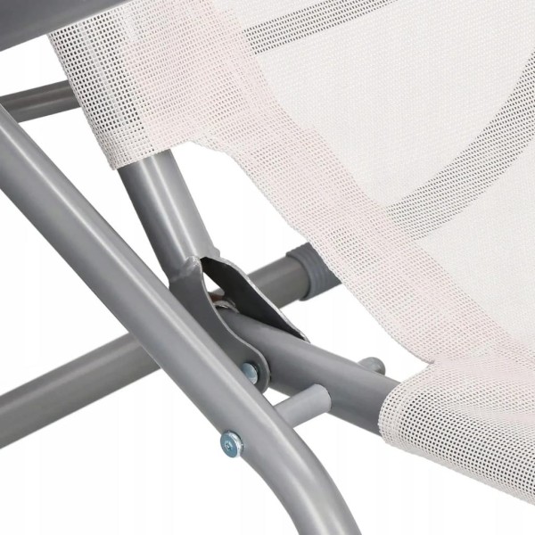 Крісло-шезлонг Jumi розкладний кремовий