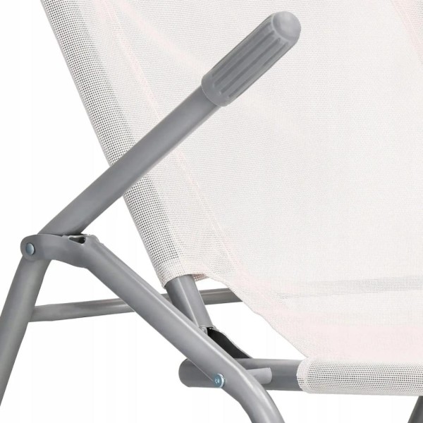 Крісло-шезлонг Jumi розкладний кремовий