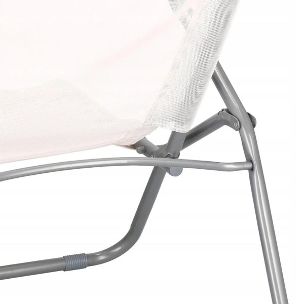 Крісло-шезлонг Jumi розкладний кремовий