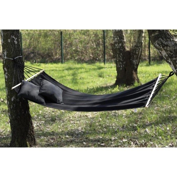 Гамак Jumi Garden тканинний з планкою чорний