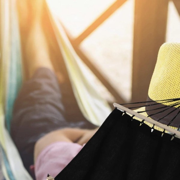 Гамак Jumi Garden тканинний з планкою чорний