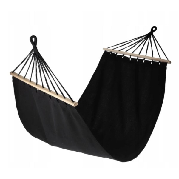 Гамак Jumi Garden тканинний з планкою чорний