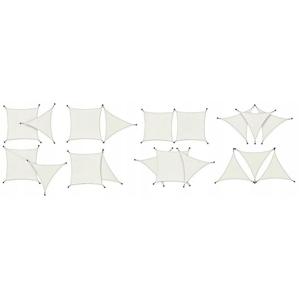 Тент-вітрило Jumi Markiza сонцезахисний 3,6x3,6x5 м білий