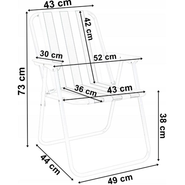 Стілець Chomik GARDEN LINE PICNIC складаний чорний