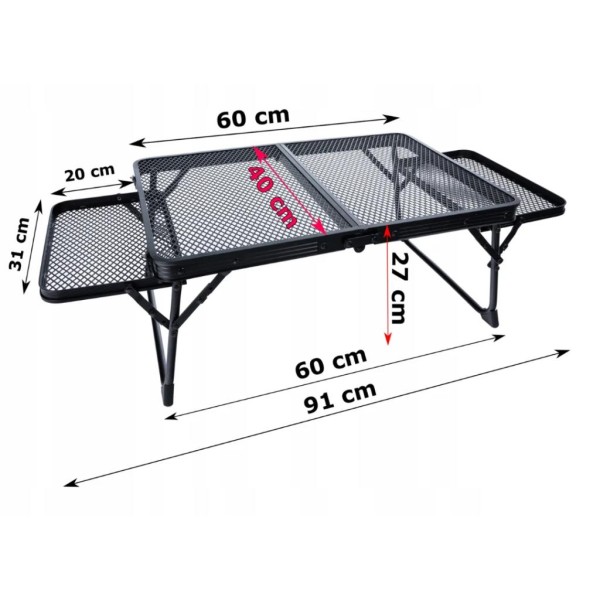 Кемпінговий стіл Chomik Garden Line TERRY складаний чорний