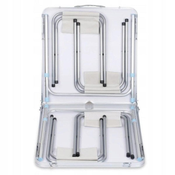 Стіл туристичний Chomik Garden Line RANGER розкладний з 4 стільцями білий