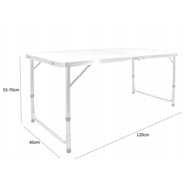 Стіл туристичний Chomik Garden Line RANGER розкладний з 4 стільцями білий