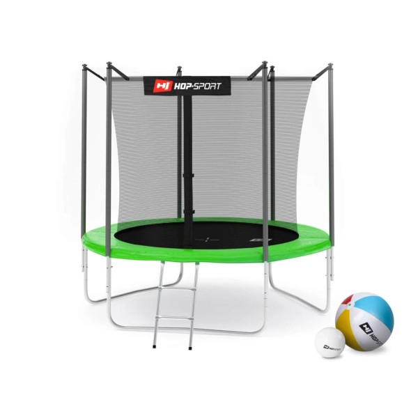 Батут Hop-Sport 8ft (244cm) зелений з внутрішньою сіткою