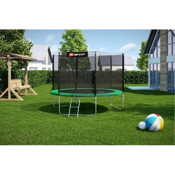 Батут Hop-Sport 10ft (305cm) зелений з зовнішньою сіткою
