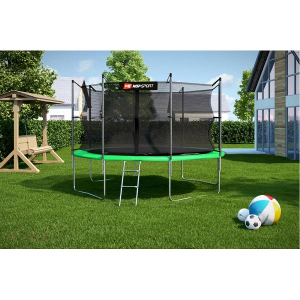 Батут Hop-Sport 12ft (366cm) зелений із внутрішньою сіткою