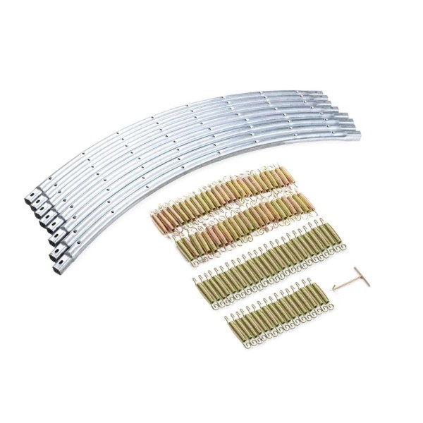 Батут Hop-Sport 14ft (427cm) зелений із зовнішньою сіткою