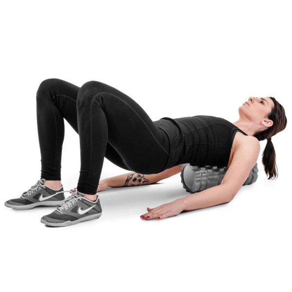 Роллер масажер ( валик, ролик) для кросфіту та йоги Hop-Sport HS-001YG сірий