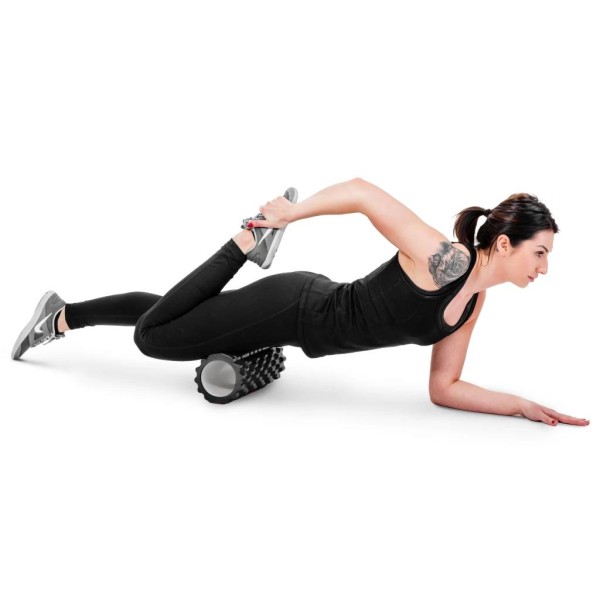 Роллер масажер (валик, ролик) для кросфіту та йоги Hop-Sport HS-001YG чорний