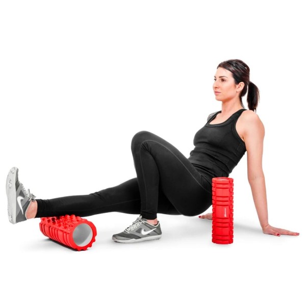 Роллер масажер (валик, ролик) для кросфіту та йоги Hop-Sport HS-001YG червоний