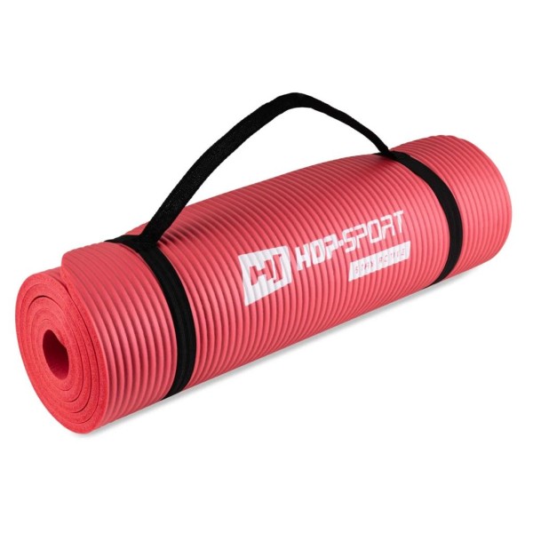Мат для фітнесу та йоги Hop-Sport HS-N010GM 1 см червоний