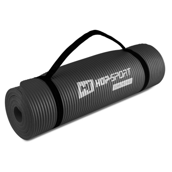 Мат для фітнесу та йоги Hop-Sport HS-N010GM 1 см чорний