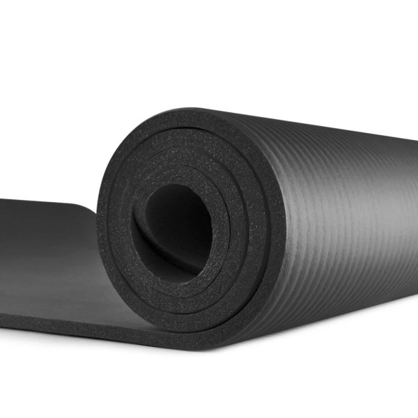 Мат для фітнесу та йоги Hop-Sport HS-N010GM 1 см чорний