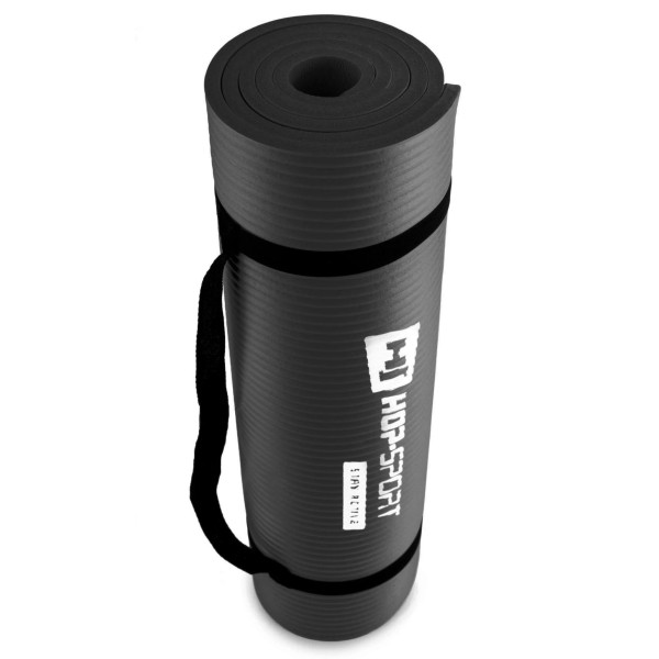 Мат для фітнесу та йоги Hop-Sport HS-N010GM 1 см чорний