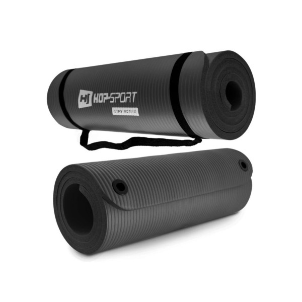 Мат для фітнесу та йоги Hop-Sport HS-N015GM 1,5 см чорний