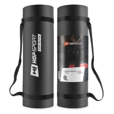 Мат для фітнесу та йоги Hop-Sport HS-N015GM 1,5см чорний