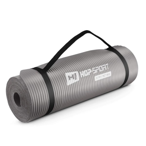 Мат для фітнесу та йоги Hop-Sport HS-N015GM 1,5 см сірий