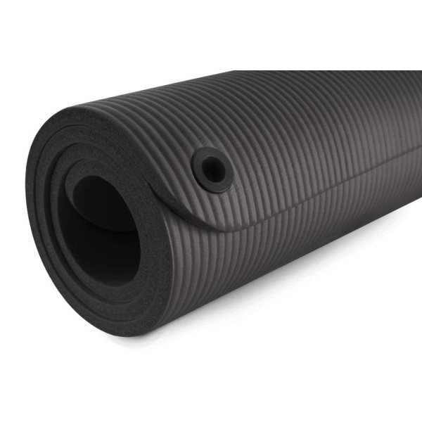 Мат для фітнесу та йоги з отворами Hop-Sport HS-N015GM 1,5 см чорний