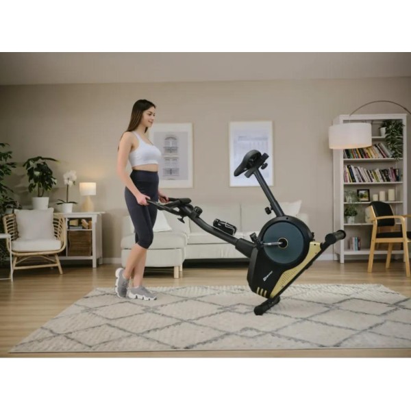 Велотренажер Hop-Sport HS-2080 Spark чорно-золотистий (2020)