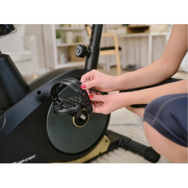 Велотренажер Hop-Sport HS-2080 Spark чорно-золотистий (2020)