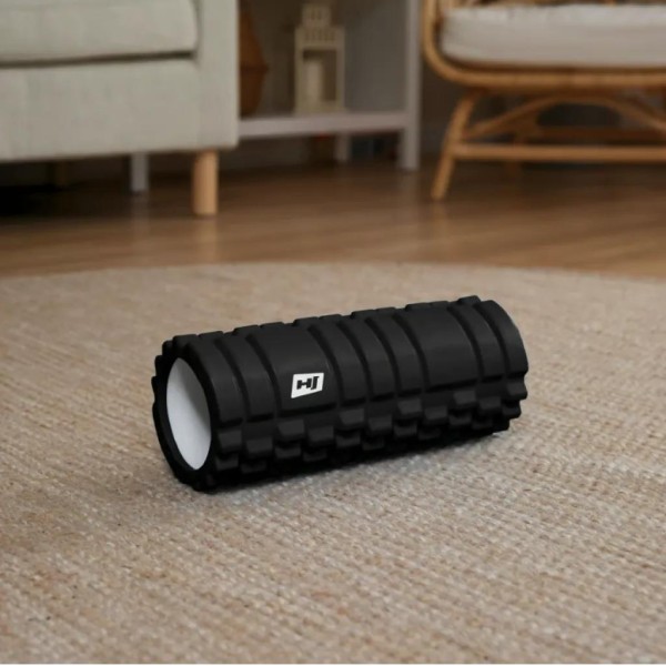 Роллер масажер (валик, ролик) Hop-Sport EVA 33 см HS-A033YG чорний