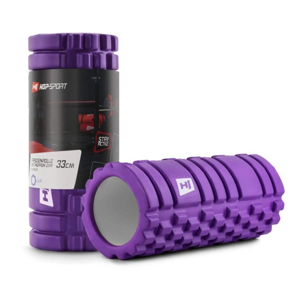 Роллер масажер (валик, ролик) Hop-Sport EVA 33 см HS-A033YG фіолетовий