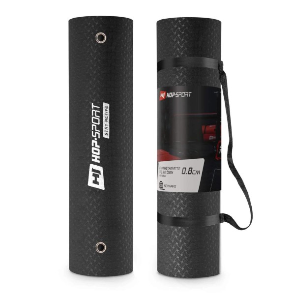 Килимок з отворами Hop-Sport TPE 0,8 см HS-T008GM чорний