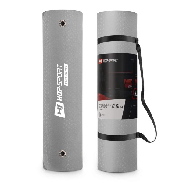 Килимок з отворами Hop-Sport TPE 0,8 см HS-T008GM сірий