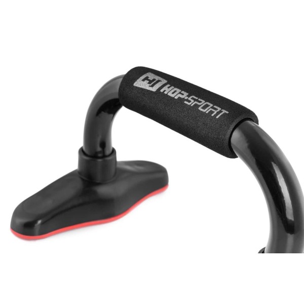 Упори для віджимань металеві HS-M020PU чорно-червоні
