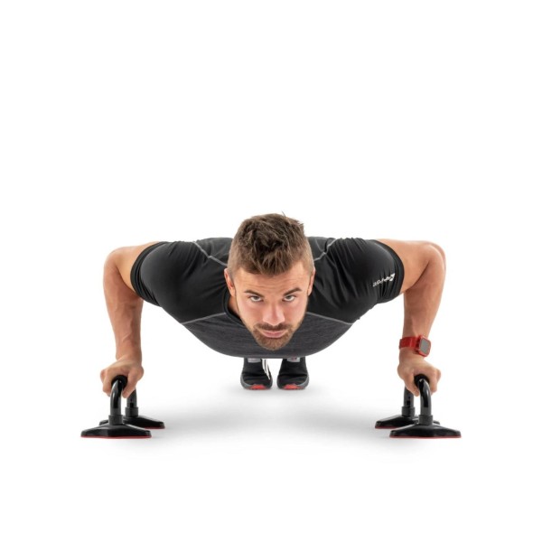 Упори для віджимань металеві HS-M020PU чорно-червоні