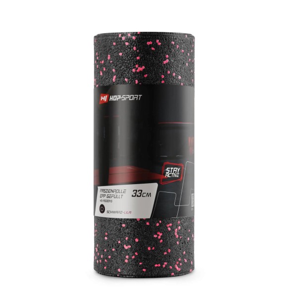 Роллер масажер (валик, ролик) Hop-Sport 3 в 1 EPP 33 см HS-P033DYG чорно-червоний