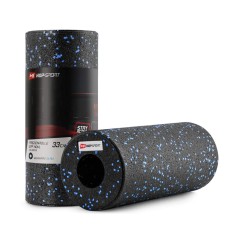 Роллер масажер (валик, ролик) гладкий Hop-Sport EPP 33см HS-P033YG чорно-синій